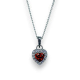 Taraash 925 Sterling Silver Heart CZ Pendant Chain For Women - Taraash