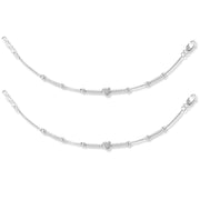 Taraash 925 Sterling Silver Heart Design Anklet For Girl - Taraash