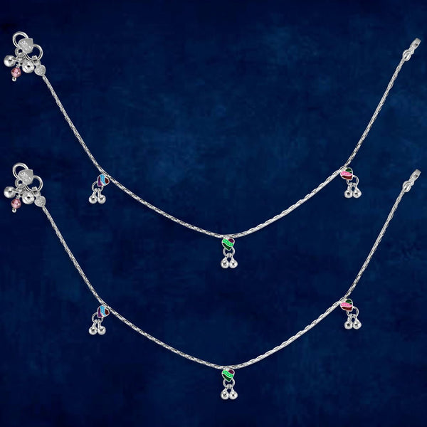 Taraash 925 Sterling Silver Heart Design Anklets For Women - Taraash