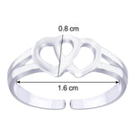 Load image into Gallery viewer, Taraash 925 Sterling Silver Heart Design toe ring for women LR0716S - Taraash

