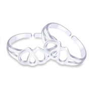 Taraash 925 Sterling Silver Heart Design toe ring for women LR0716S - Taraash