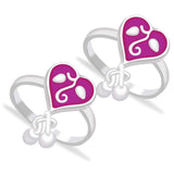 Taraash 925 sterling silver heart design toe rings for women LR1117S - Taraash