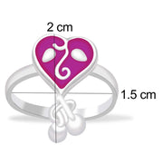 Taraash 925 sterling silver heart design toe rings for women LR1117S - Taraash