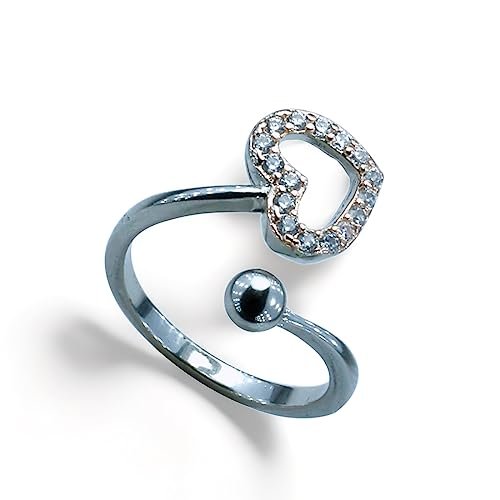 Taraash 925 Sterling Silver Heart Finger Ring For Women - Taraash