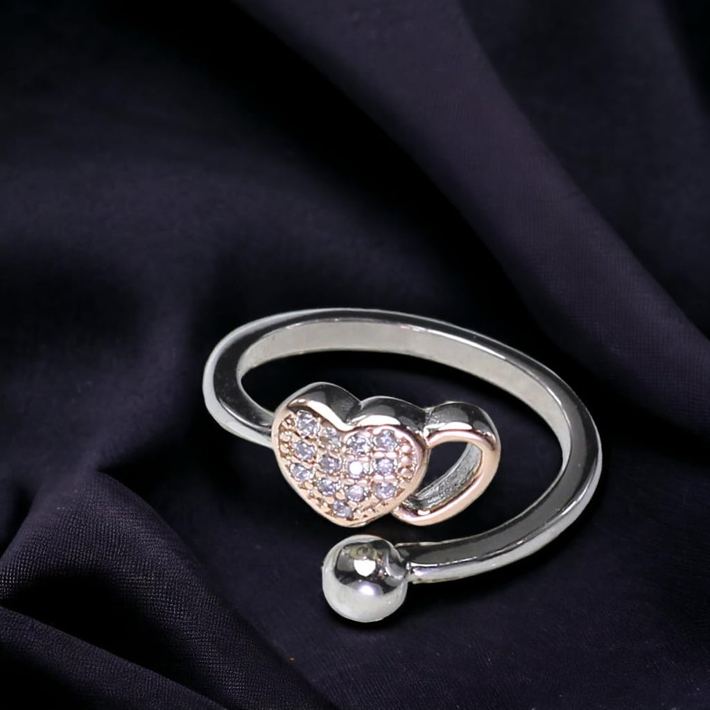 Sterling Silver Plated Zircon Leaf Finger Ring, Jewellery, Rings Free  Delivery India.