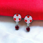 Load image into Gallery viewer, Taraash 925 Sterling Silver Heart Floral Earrings For Kids - Taraash
