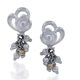 Taraash 925 Sterling Silver Heart Floral Jhumki For Women - Taraash
