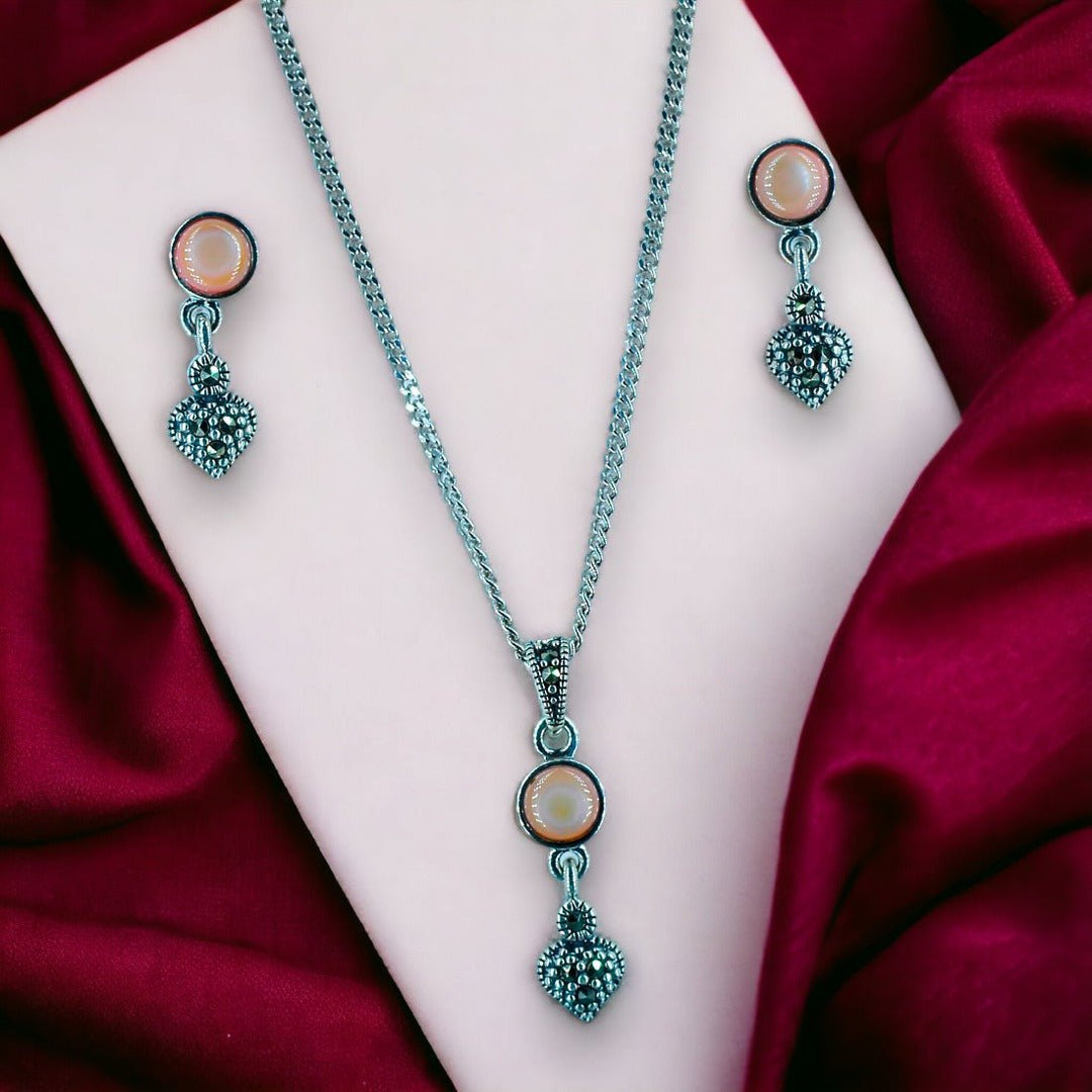 Taraash 925 Sterling Silver Heart Jewellery Set For Women - Taraash