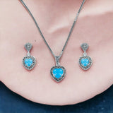 Taraash 925 Sterling Silver Heart Jewellery Set For Women - Taraash