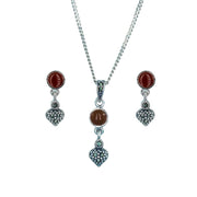 Taraash 925 Sterling Silver Heart Jewellery Set For Women - Taraash