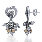 Taraash 925 Sterling Silver Heart Jhumki Earrings For Women - Taraash