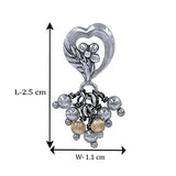 Taraash 925 Sterling Silver Heart Jhumki Earrings For Women - Taraash