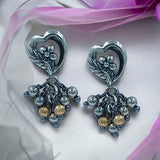 Taraash 925 Sterling Silver Heart Jhumki Earrings For Women - Taraash