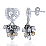 Taraash 925 Sterling Silver Heart Jhumki For Women - Taraash