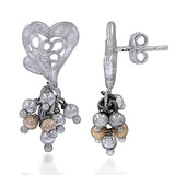 Taraash 925 Sterling Silver Heart Leaf Jhumki For Women - Taraash