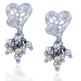 Taraash 925 Sterling Silver Heart Leaf Jhumki For Women - Taraash