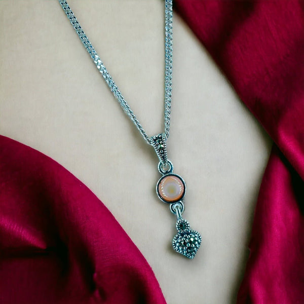 Taraash 925 Sterling Silver Heart Pendant Set For Women - Taraash