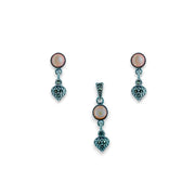 Taraash 925 Sterling Silver Heart Pendant Set For Women - Taraash