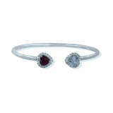 Taraash 925 Sterling Silver Heart Shape Bangle For Women - Taraash