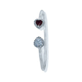 Taraash 925 Sterling Silver Heart Shape Bangle For Women - Taraash