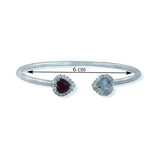 Taraash 925 Sterling Silver Heart Shape Bangle For Women - Taraash