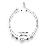 Taraash 925 Sterling Silver Heart Shape Bracelet For Women - Taraash