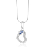 Taraash 925 Sterling Silver Heart Shape Combo Pendant With Chain For Women COMBO PDCH 163 - Taraash