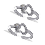 Load image into Gallery viewer, Taraash 925 Sterling Silver Heart Shape Toe Ring For Women - Taraash