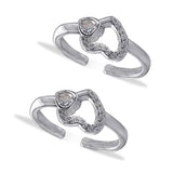Taraash 925 Sterling Silver Heart Shape Toe Ring For Women - Taraash