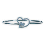 Load image into Gallery viewer, Taraash 925 Sterling Silver Heart Top Openable Bangle for Women - Taraash