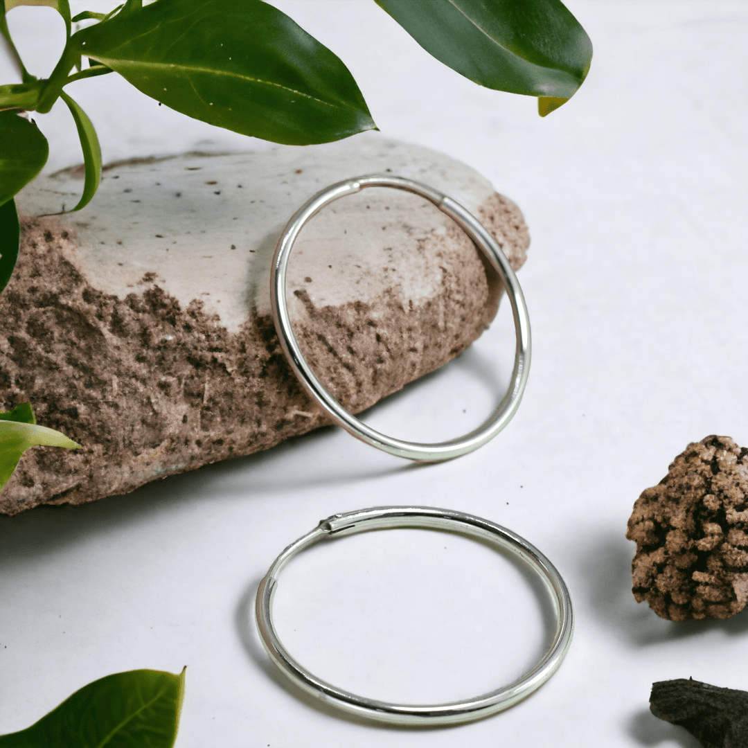 Taraash 925 Sterling Silver Hoop Earring For Women Silver-H42035M - Taraash