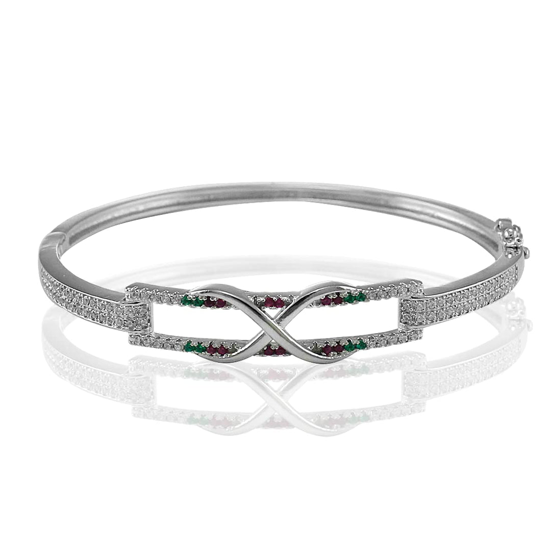 Taraash 925 Sterling Silver Infinity Bangle For Women - Taraash