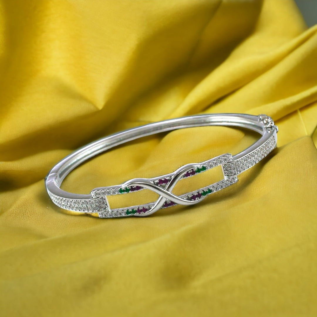 Taraash 925 Sterling Silver Infinity Bangle For Women - Taraash