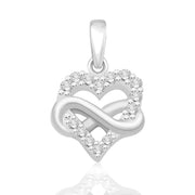 Taraash 925 Sterling Silver Infinity Symbol Combo Pendant With Chain For Women COMBO PDCH 155 - Taraash