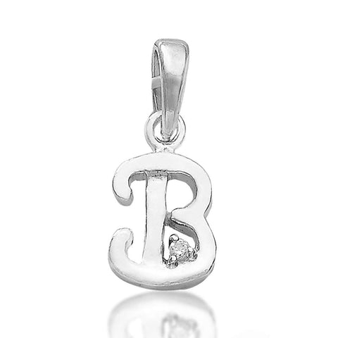 Taraash 925 Sterling Silver initial Letter "B" Pendant Unisex - Taraash