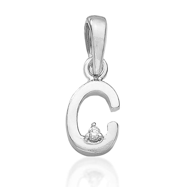 Taraash 925 Sterling Silver initial Letter "C" Pendant Unisex - Taraash