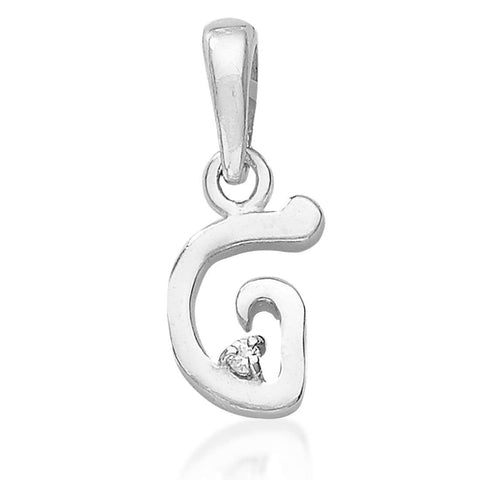 Taraash 925 Sterling Silver initial Letter "G" Pendant Unisex - Taraash