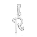 Taraash 925 Sterling Silver initial Letter "R" Pendant Unisex - Taraash