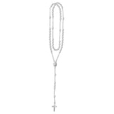 Taraash 925 Sterling Silver Jesus Rosary Cross Pendant For Unisex NK1375S - Taraash