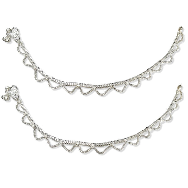 Taraash 925 Sterling Silver Layered Chain Anklets For Women - Taraash