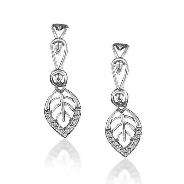 Taraash 925 Sterling Silver Leaf Antique Earrings For Women - Taraash