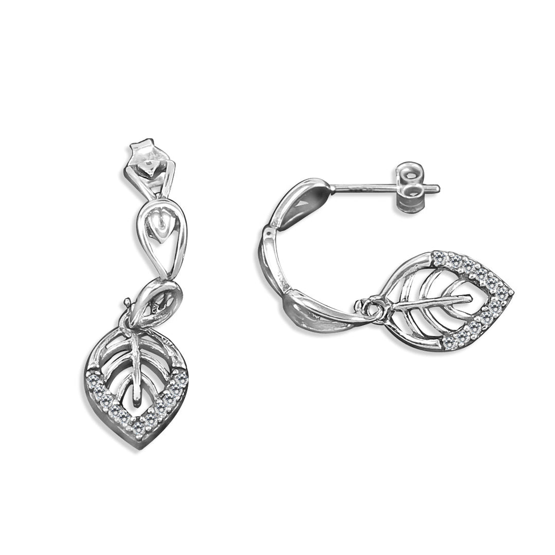 Taraash 925 Sterling Silver Leaf Antique Earrings For Women - Taraash