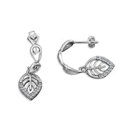 Taraash 925 Sterling Silver Leaf Antique Earrings For Women - Taraash