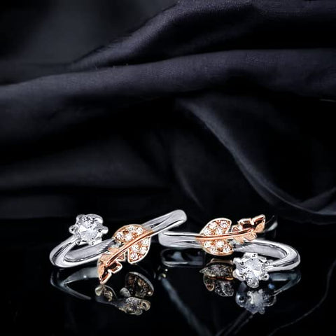 Taraash 925 Sterling Silver Leaf CZ Toe Ring For Women - Taraash
