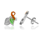 Taraash 925 Sterling silver Leaf Earrings | Stud | Enamel Earrrings For Women - Taraash