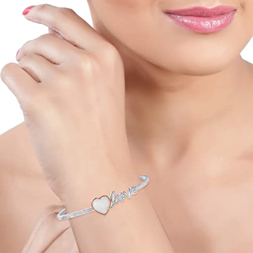 Taraash 925 Sterling Silver Love Bangle For Women - Taraash