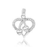 Taraash 925 Sterling Silver Love CZ Heart Pendant for Women - Taraash