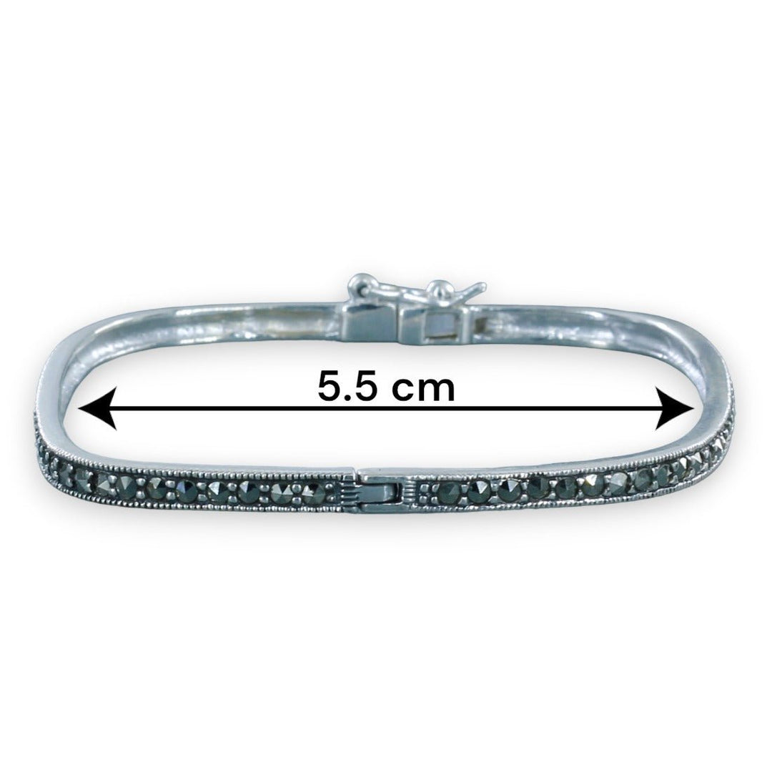 Taraash 925 Sterling Silver Marquise Bangle For Women - Taraash