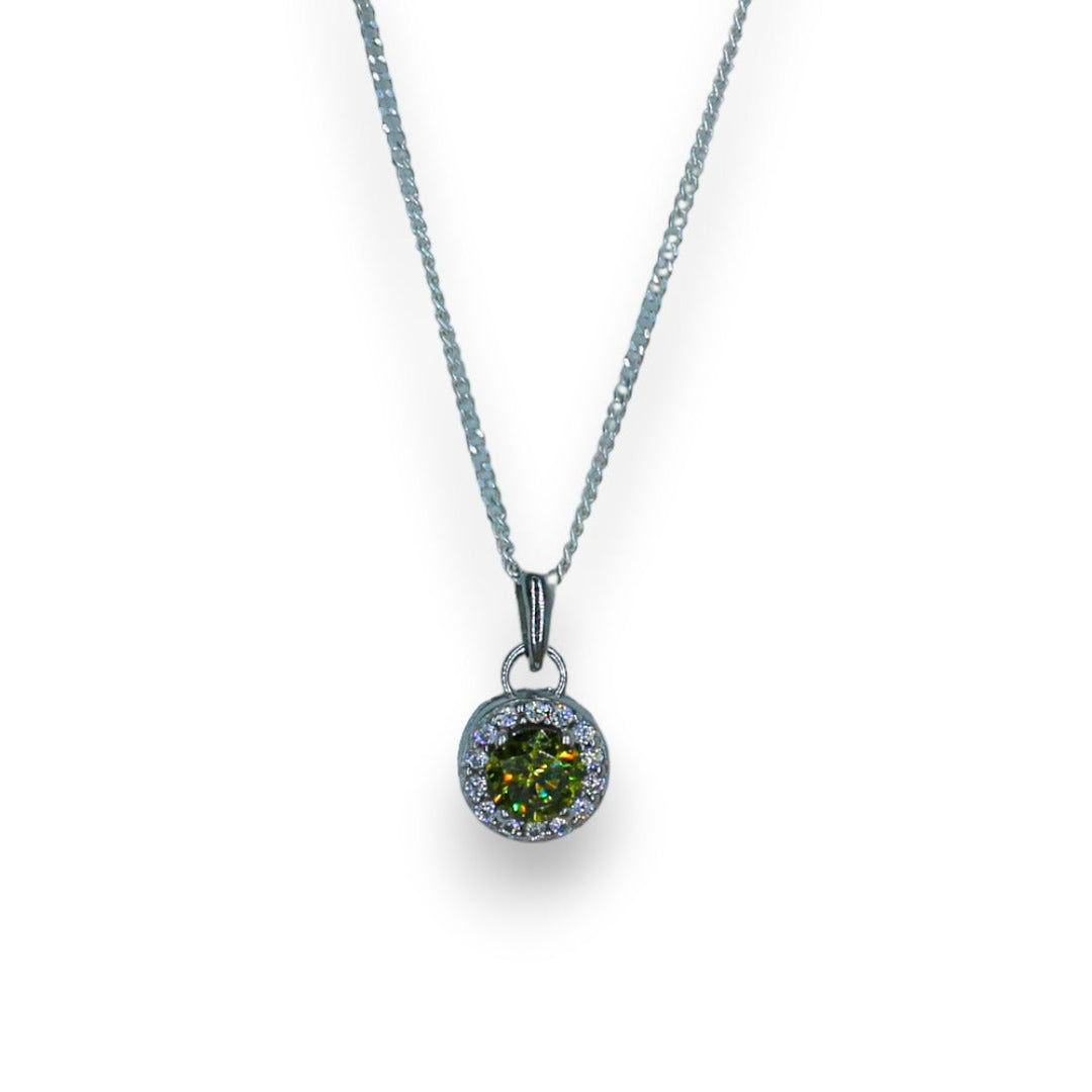 Taraash 925 Sterling Silver Mehandi CZ Pendant Chain For Women - Taraash
