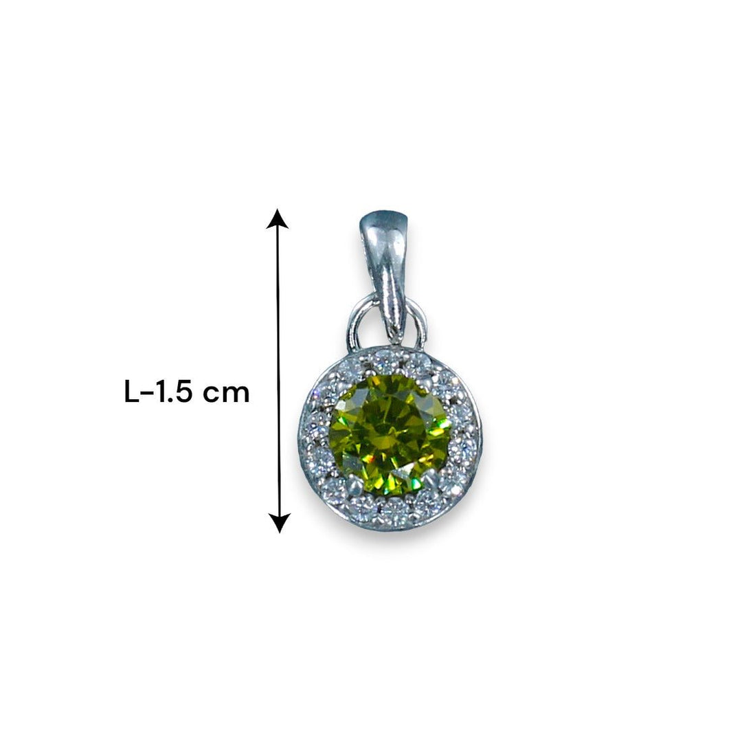 Taraash 925 Sterling Silver Mehandi CZ Pendant For Women - Taraash